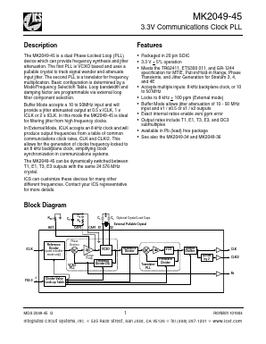 MK2049-45 Datasheet PDF Integrated Circuit Systems