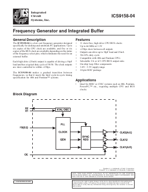 AV9158-04 Datasheet PDF Integrated Circuit Systems