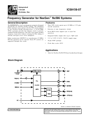ICS9159-07 Datasheet PDF Integrated Circuit Systems