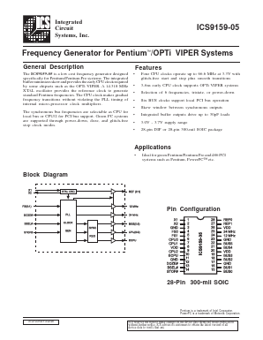 ICS9159-05 Datasheet PDF Integrated Circuit Systems
