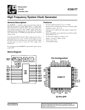 ICS9177 Datasheet PDF Integrated Circuit Systems