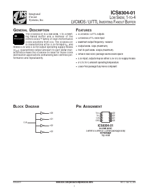 8304A01L Datasheet PDF Integrated Circuit Systems