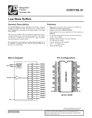 ICS9179B-01 Datasheet PDF Integrated Circuit Systems