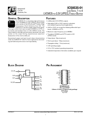 ICS8535-01 Datasheet PDF Integrated Circuit Systems