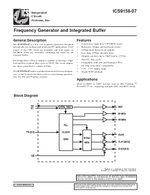 AV9158-07 Datasheet PDF Integrated Circuit Systems