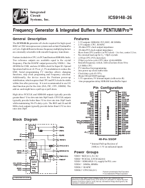 AV9148F-26 Datasheet PDF Integrated Circuit Systems