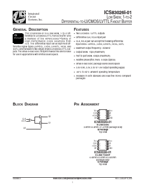 ICS83026BGI-01LFT Datasheet PDF Integrated Circuit Systems