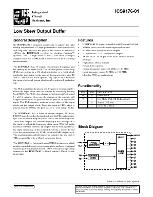 ICS9176M-01 Datasheet PDF Integrated Circuit Systems