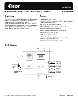 ICS557GI-05A Datasheet PDF Integrated Device Technology