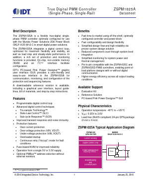 ZSPM8025-KIT Datasheet PDF Integrated Device Technology