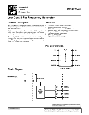 ICS9120M-45 Datasheet PDF Integrated Device Technology