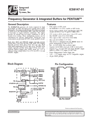 ICS9147-01 Datasheet PDF Integrated Device Technology