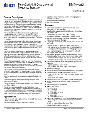 IDT8T49N282I Datasheet PDF Integrated Device Technology