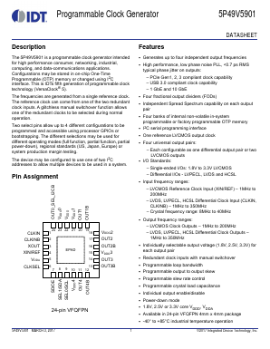 5P49V5901BDDDNLGI8 Datasheet PDF Integrated Device Technology