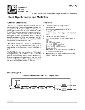 AV9170-04 Datasheet PDF Integrated Device Technology