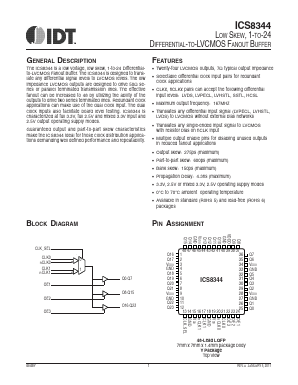 ICS8344BY Datasheet PDF Integrated Device Technology