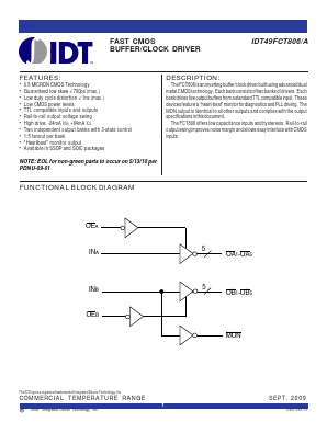 IDT49FCT806SO Datasheet PDF Integrated Device Technology