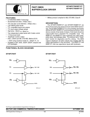 IDT49FCT805CTQ Datasheet PDF Integrated Device Technology