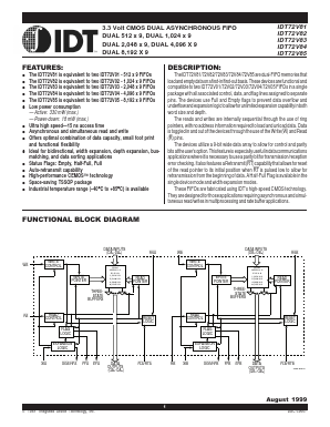 IDT72V82 Datasheet PDF Integrated Device Technology