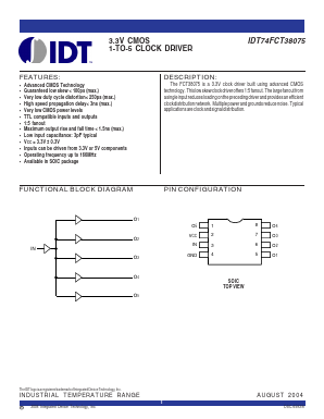 IDT74FCT38075DCGI Datasheet PDF Integrated Device Technology