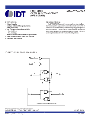IDT74FCT621ATSOG Datasheet PDF Integrated Device Technology