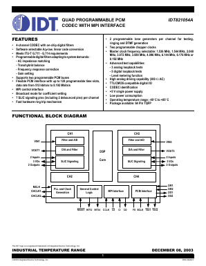 IDT821054APFG8 Datasheet PDF Integrated Device Technology