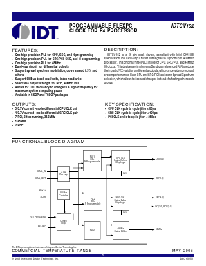 IDTCV152 Datasheet PDF Integrated Device Technology