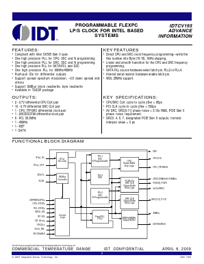 IDTCV193 Datasheet PDF Integrated Device Technology