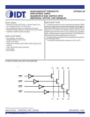 IDTQS3125Q Datasheet PDF Integrated Device Technology