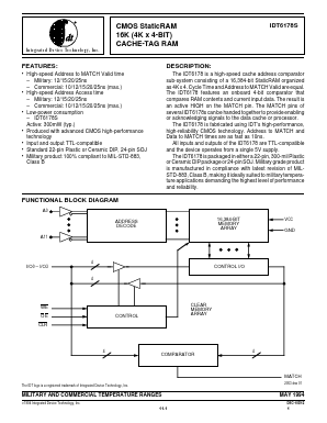 IDT6178S Datasheet PDF Integrated Device Technology