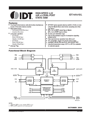 IDT70V07L Datasheet PDF Integrated Device Technology