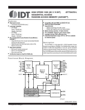 IDT70825L45PFB Datasheet PDF Integrated Device Technology