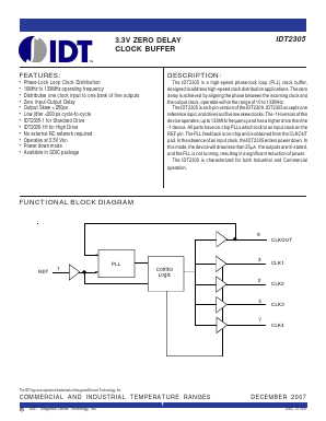 IDT2305 Datasheet PDF Integrated Device Technology