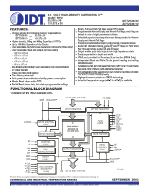 IDT72V36100_03 Datasheet PDF Integrated Device Technology