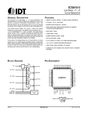 8701CYI Datasheet PDF Integrated Device Technology