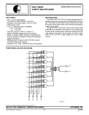 IDT54FCT151TE Datasheet PDF Integrated Device Technology
