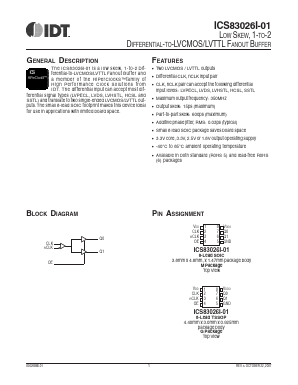 ICS83026I-01 Datasheet PDF Integrated Device Technology