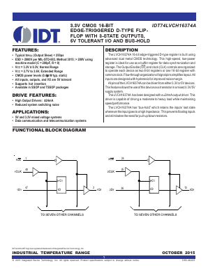 74LVCH16374APAG Datasheet PDF Integrated Device Technology