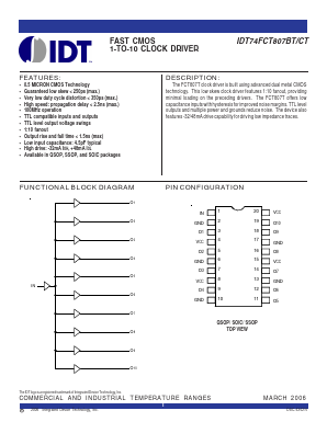 IDT74FCT807CT Datasheet PDF Integrated Device Technology