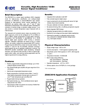 ZSSC3018 Datasheet PDF Integrated Device Technology