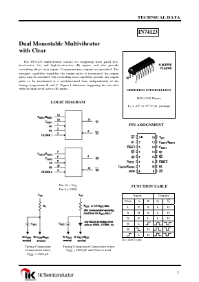 IN74123 Datasheet PDF IK Semicon Co., Ltd