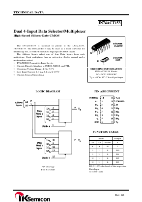 IN74ACT153 Datasheet PDF IK Semicon Co., Ltd