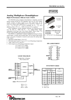 IW4052B Datasheet PDF IK Semicon Co., Ltd