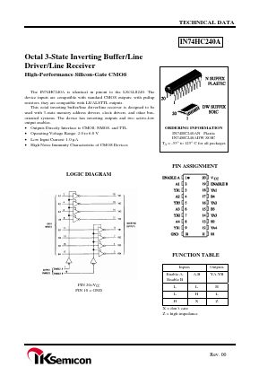 IN74HC240A Datasheet PDF IK Semicon Co., Ltd