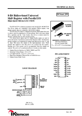 IN74AC299 Datasheet PDF IK Semicon Co., Ltd