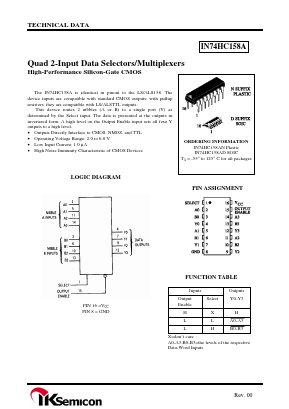 IN74HC158AD Datasheet PDF IK Semicon Co., Ltd