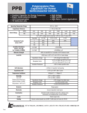 223PPB630K Datasheet PDF Illinois Capacitor, Inc.