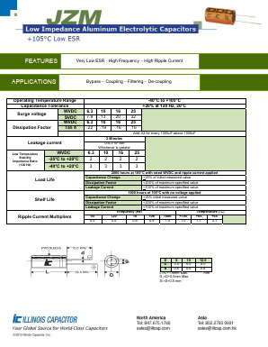 687JZM010M Datasheet PDF Illinois Capacitor, Inc.