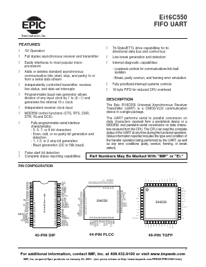 EI16C550 Datasheet PDF IMP, Inc