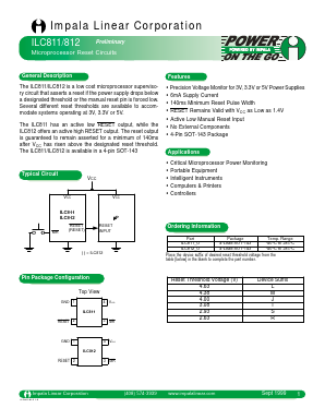 ILC811S Datasheet PDF Impala Linear Corporation